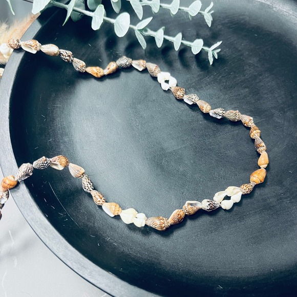 Vintage Natural Shell Necklace | Cottagecore | Handmade Philippines Jewelry - Picture 5 of 6